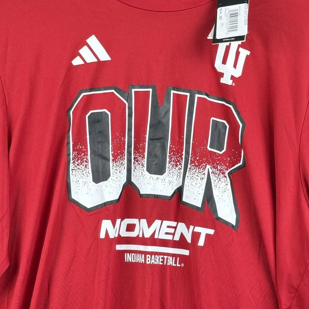 Indiana Hoosiers Basketball Adidas Mens‎ 2XL Red Shooting Shirt NCAA College NWT